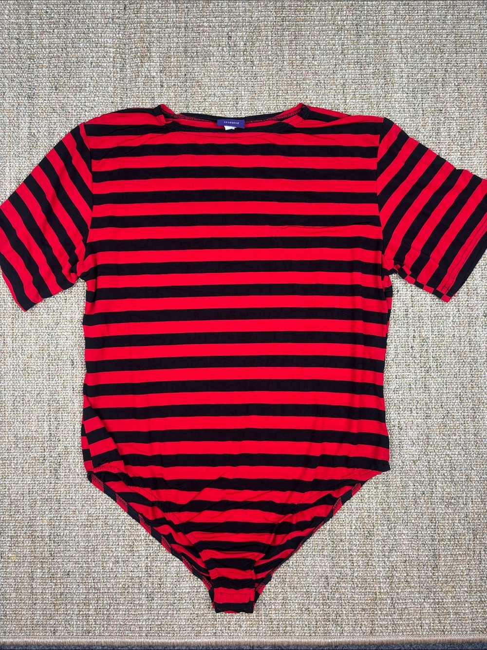 🖤 Resource Striped Bodysuit | Size 14/16 | Red Black
